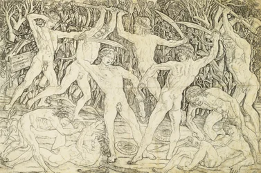 Nudi in combattimento, di Antonio del Pollaiuolo