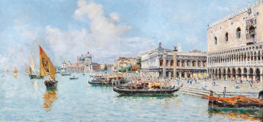 Antonio Reyna Manescau Vista del bacino di San Marco