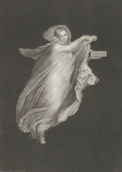 Una baccante con un mantello con cappuccio e una scatola nella mano sinistra, ca. 1795-ca. 1820