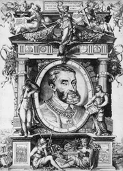 Ritratto di Carlo V (1500-68), Imperatore del Sacro Romano Impero (incisione)