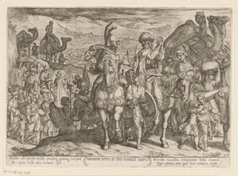 Abramo porta Lot e la sua famiglia nella sua terra (Scene di battaglie dell