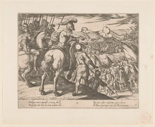Alessandro Magno guida una battaglia