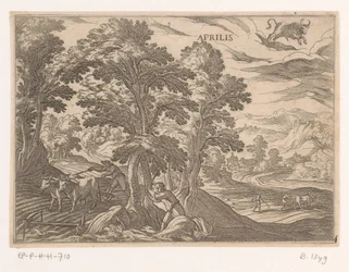 Aprile: aratura e semina (toro)