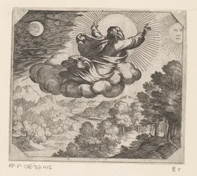 Dio crea il sole, la luna e le stelle