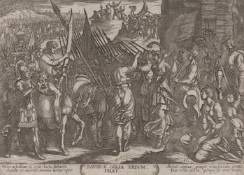 Tavola 17: Davide che ritorna in trionfo con la testa di Golia, da 