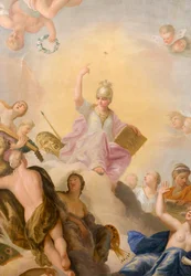 Minerva circondata dalle Arti e dalle Scienze, dettaglio dalla Casa dei Banchetti