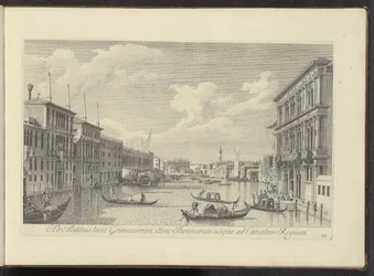 Vista del Canal Grande e Palazzo Vendramin-Calergi a Venezia