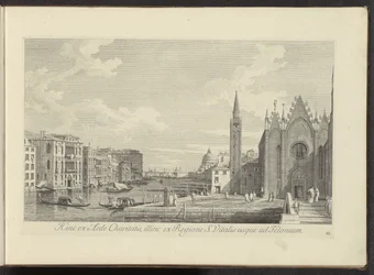 Veduta del Canal Grande e della Chiesa di Santa Maria della Carità a Venezia