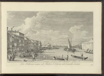 Veduta del Canal Grande e della chiesa di Santa Chiara a Venezia