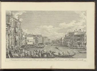 Veduta del Canal Grande a Venezia durante la Regata