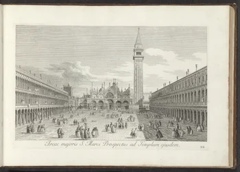 Veduta di Piazza San Marco e della Basilica di San Marco a Venezia