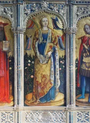 Polittico di Santa Sabina, dettaglio, di Antonio Vivarini detto Antonio da Murano, Chiesa di San Zaccaria, Venezia, Veneto, Italia, II secolo