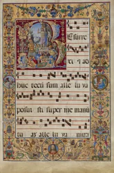Il Graduale. Iniziale R: La Resurrezione, c.1500