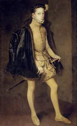 Ritratto di Alessandro Farnese 1545-1592, Duca di Parma, 1557