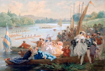 Una regata ad Asnières durante il Secondo Impero, c1868-1905