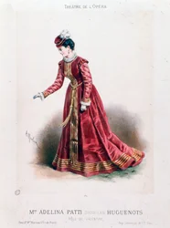Ritratto della cantante Adeline Patti (1843-1919) come Valentine nell