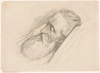Uomo barbuto dormiente