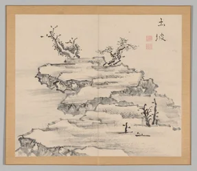 Doppio Album di Studi di Paesaggio dopo Ikeno Taiga, Volume 1 foglia 21, 18° secolo