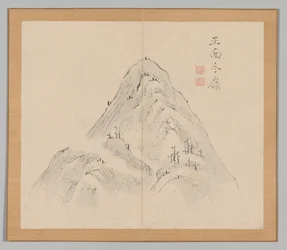 Doppio album di studi paesaggistici dopo Ikeno Taiga, Volume 1 foglio 24, XVIII secolo