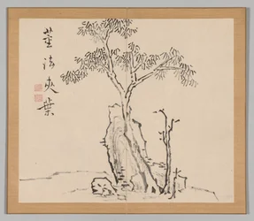 Doppio album di studi paesaggistici dopo Ikeno Taiga, Volume 1 foglio 4, XVIII secolo