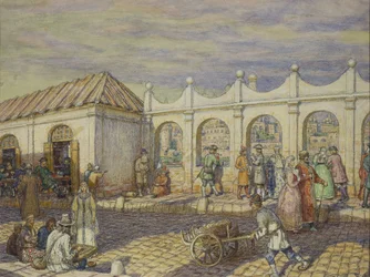 Il ponte di pietra al tempo di Pietro I, 1901