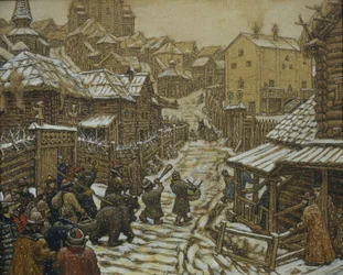 Gli addestratori di orsi. Vecchia Mosca, 1911