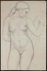 Dina di fronte, studio per 