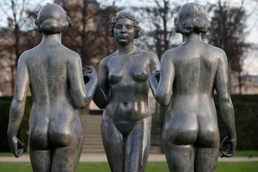 Giardino delle Tuileries, Aristide Maillol, Le tre grazie, Parigi, Francia