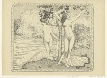 Due donne che fanno il bagno vicino alla riva