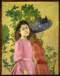 Due giovani ragazze, primavera