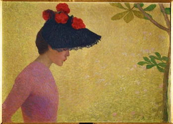 Donna di profilo (dipinto su tela)