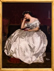 Troppo tardi o la Lettera, prima del 1885 (Olio su tavola)