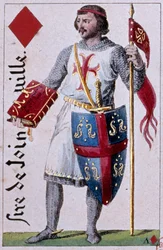 Rappresentazione di Jean de Joinville, amico e confidente del Re Luigi IX (dettaglio)