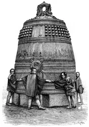 Una campana dal quartiere Shiba, Tokyo, Giappone, 1895