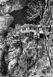 Monastero buddista, Yuen-Fu sul Min, a sud di Fuchu-Fu, c1890