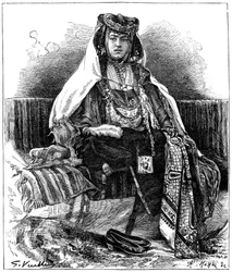 Danzatrice Ouled Nail, Algeria, c1890