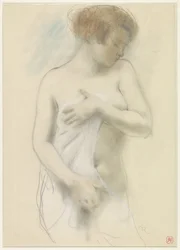 Donna nuda in piedi