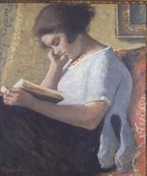 Giovane Ragazza che Legge