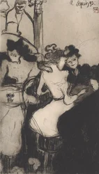 Il Bar 1893 (acquaforte a cera molle, acquatinta e roulette)