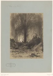 Paesaggio boschivo con massi (serie: Paesaggi con villaggi e boschi)