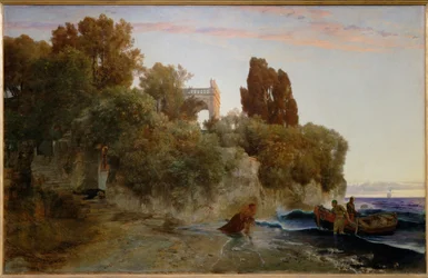 Un castello in riva al mare... (dipinto su tela)