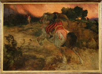 Astolphe fugge con la testa del gigante Orrile -1874 ... (dipinto su tela)