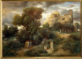 Die Pilger auf dem Weg nach Emmaus - Pellegrini sulla via di Emmaus ... (dipinto su tela)