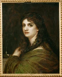 Malinconia - ritratto della figlia Clara ... (dipinto su tela)