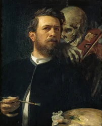 Autoritratto con la morte che suona il violino, 1872