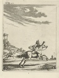 Cavalieri in un paesaggio