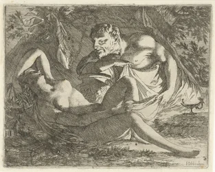 Ninfa dormiente spiata da un satiro