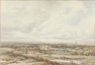 Veduta dalle dune delle rovine di Brederode