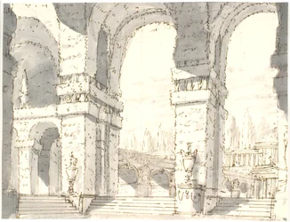 Complesso di palazzi con arcate