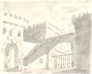 Cortile del palazzo con porte